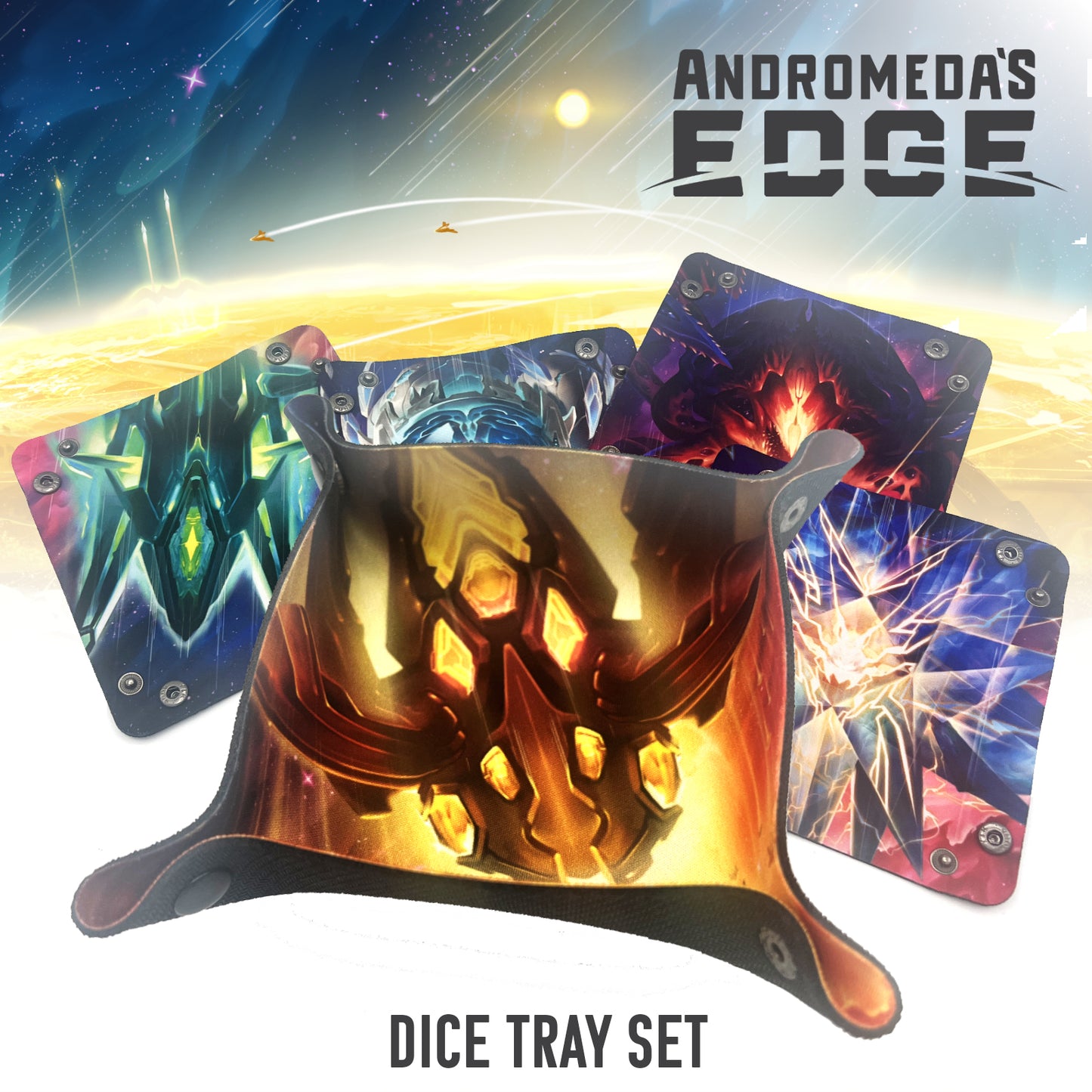 Andromeda's Edge: Set of 5 Neoprene Dice Trays